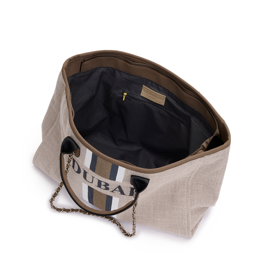 The Lily Canvas Weekender Jumbo Beige Out of Office