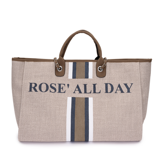 The Lily Canvas Weekender Jumbo Beige Rosé All Day