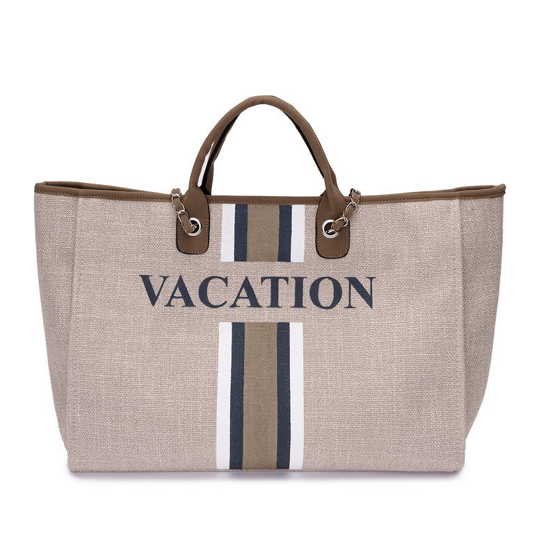 The Lily Canvas Weekender Jumbo Beige Vacation