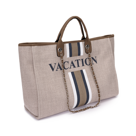 The Lily Canvas Weekender Jumbo Beige Vacation