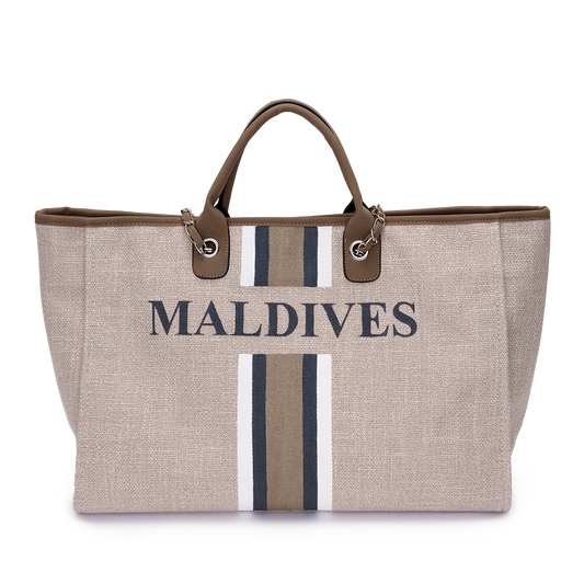 The Lily Canvas Weekender Jumbo Beige Maldives