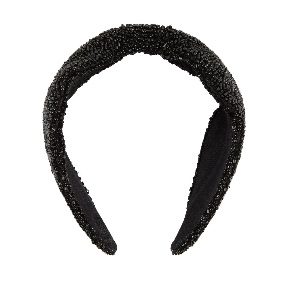 The Black Beaded Headband