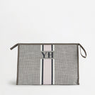 The Lily Canvas Ultimate Cosmetic Bag - French Grey