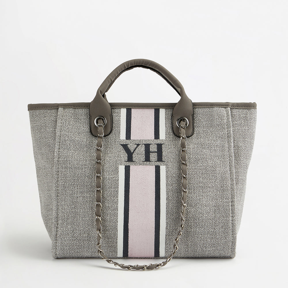 The Lily Canvas Tote - French Grey - Medium