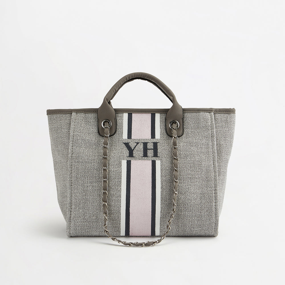 The Lily Canvas Tote - French Grey - Medium