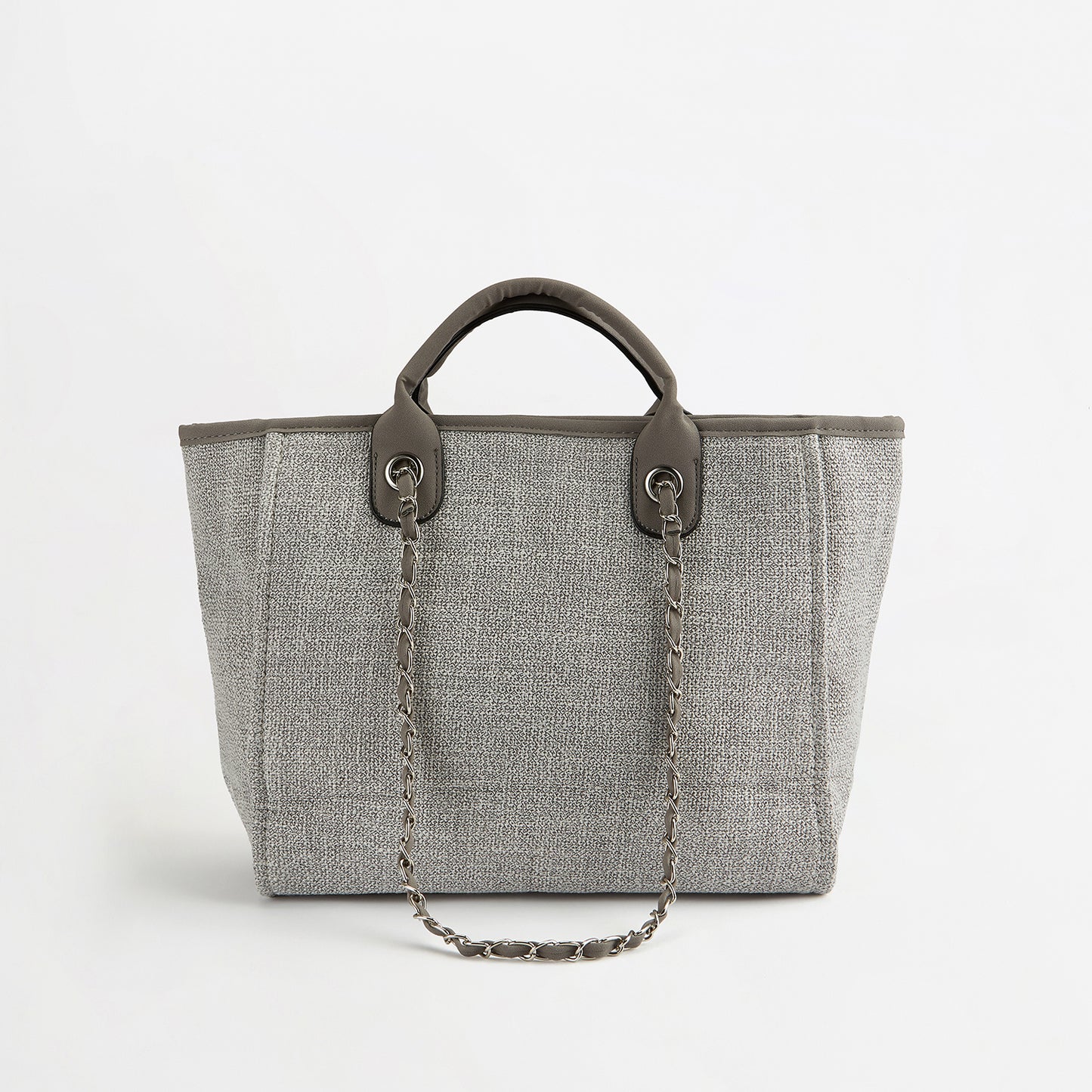 The Lily Canvas Tote - French Grey - Medium