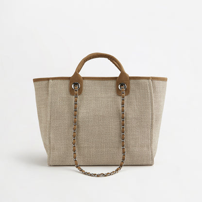The Lily Canvas Tote - Soft Fawn - Medium