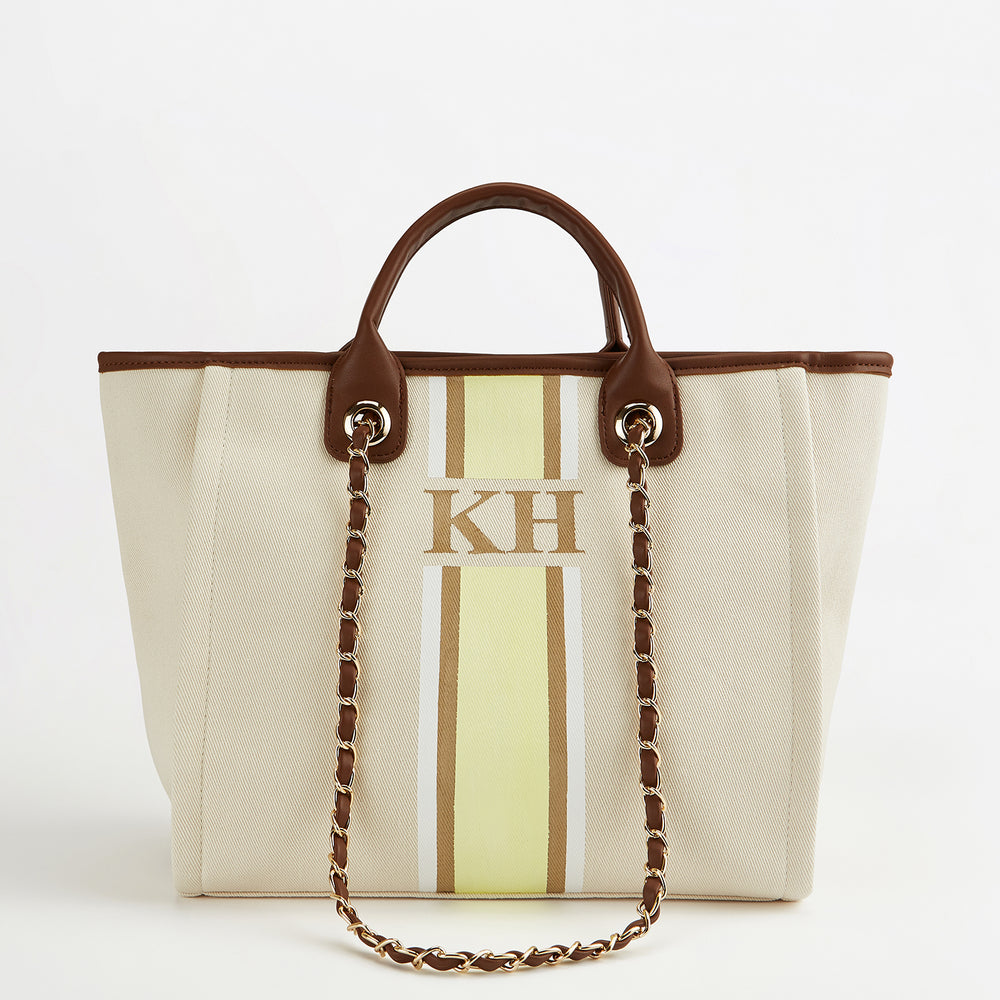 The Lily Canvas Tote - Cream - Medium