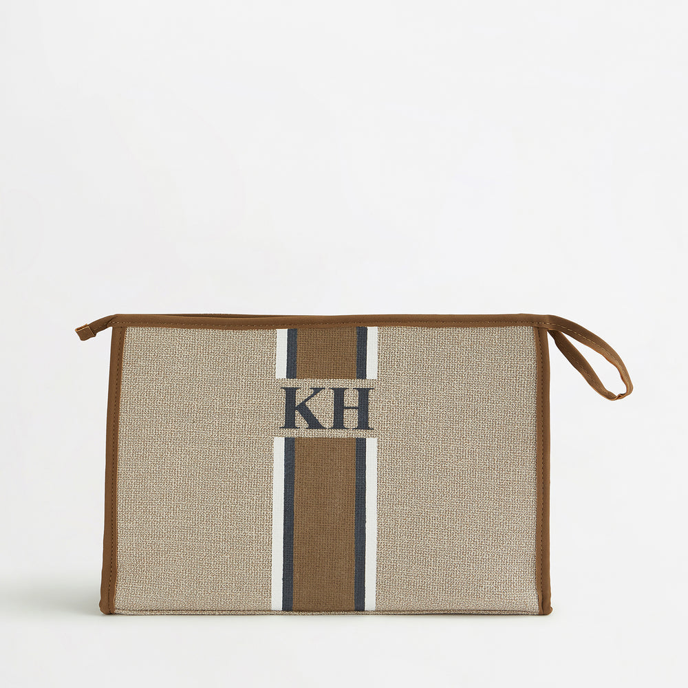 The Lily Canvas Ultimate Cosmetic Bag - Soft Fawn