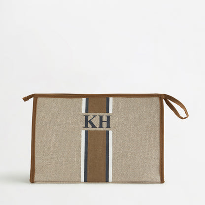 The Lily Canvas Ultimate Cosmetic Bag - Soft Fawn