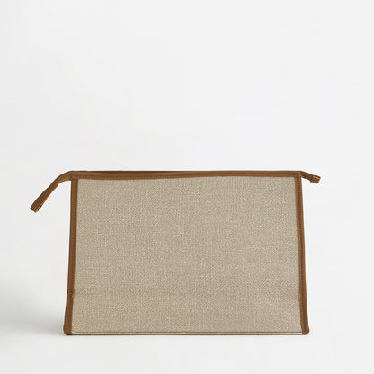 The Lily Canvas Ultimate Cosmetic Bag - Soft Fawn