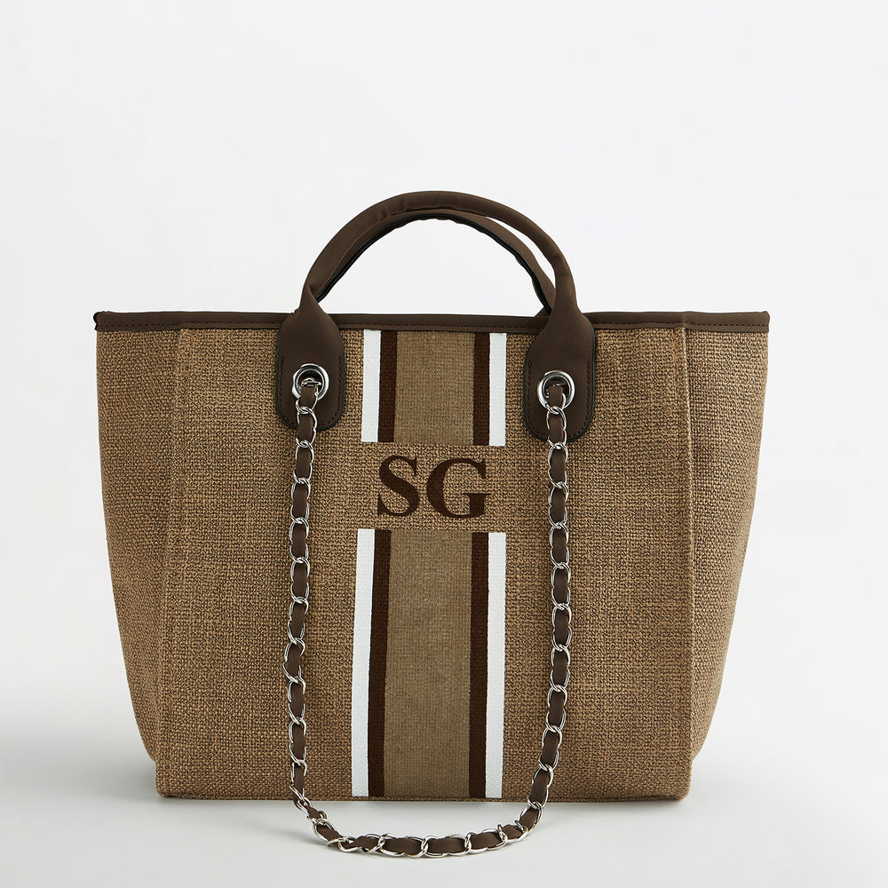 The Lily Canvas Tote - Mocha - Medium