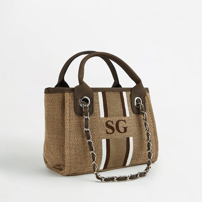 The Lily Canvas Tote - Mocha - Mini
