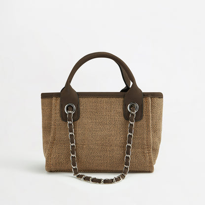 The Lily Canvas Tote - Mocha - Mini