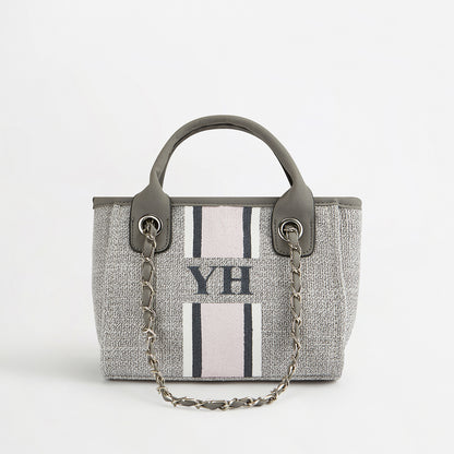 The Lily Canvas Tote - French Grey - Mini