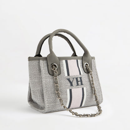 The Lily Canvas Tote - French Grey - Mini