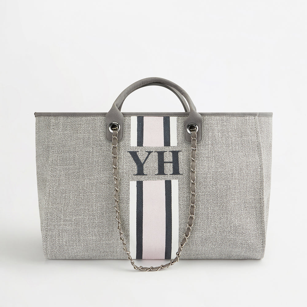 The Lily Canvas Tote - French Grey - Jumbo