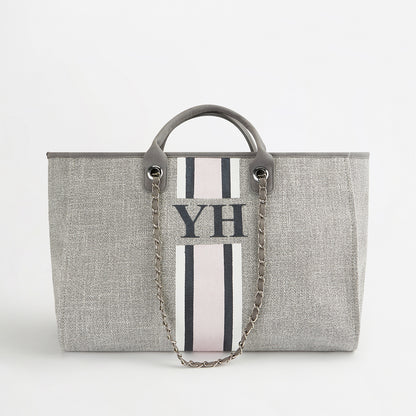 The Lily Canvas Tote - French Grey - Jumbo