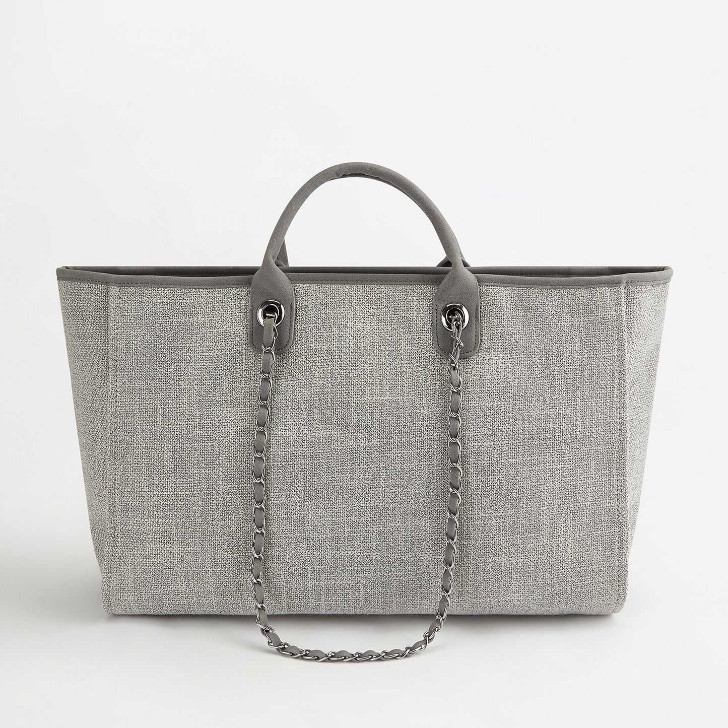 The Lily Canvas Tote - French Grey - Jumbo