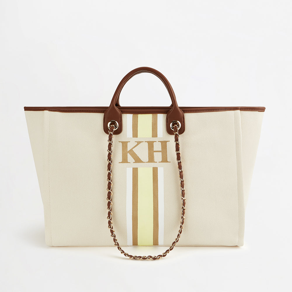 The Lily Canvas Tote - Cream - Jumbo