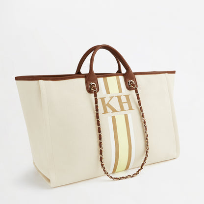 The Lily Canvas Tote - Cream - Jumbo