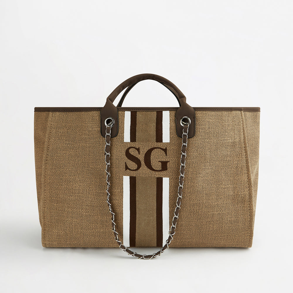 The Lily Canvas Tote - Mocha - Jumbo