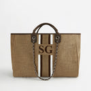 The Lily Canvas Tote - Mocha - Jumbo
