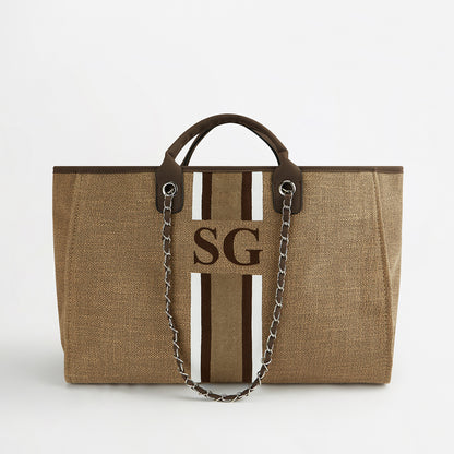 The Lily Canvas Tote - Mocha - Jumbo