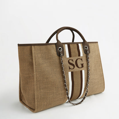 The Lily Canvas Tote - Mocha - Jumbo