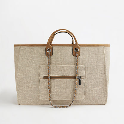 The Lily Canvas Tote - Soft Fawn - Jumbo