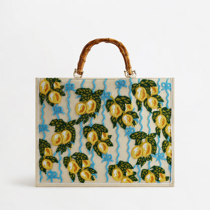 The Beaded Tote - Italian Lemons