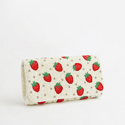 The Strawberries Beaded Clutch