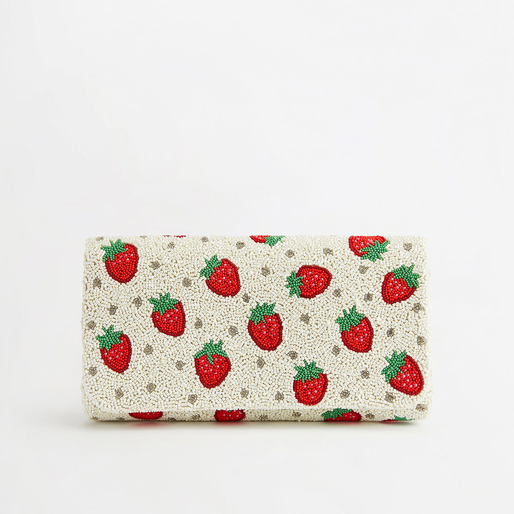 The Strawberries Beaded Clutch