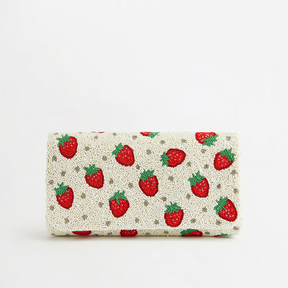 The Strawberries Beaded Clutch