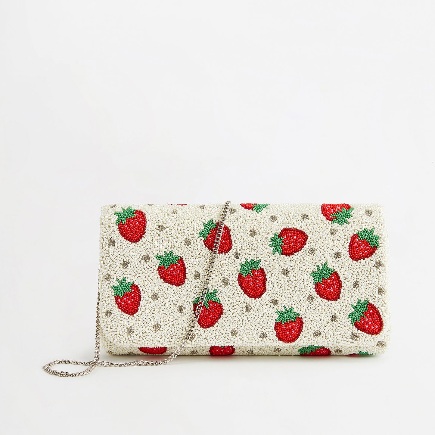 The Strawberries Beaded Clutch