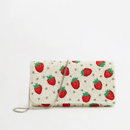 The Strawberries Beaded Clutch