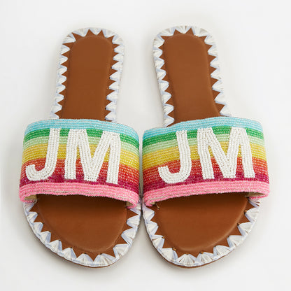 Beaded Sandals - Rainbow