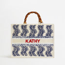 The Juliana Beaded Tote - Blue Fern