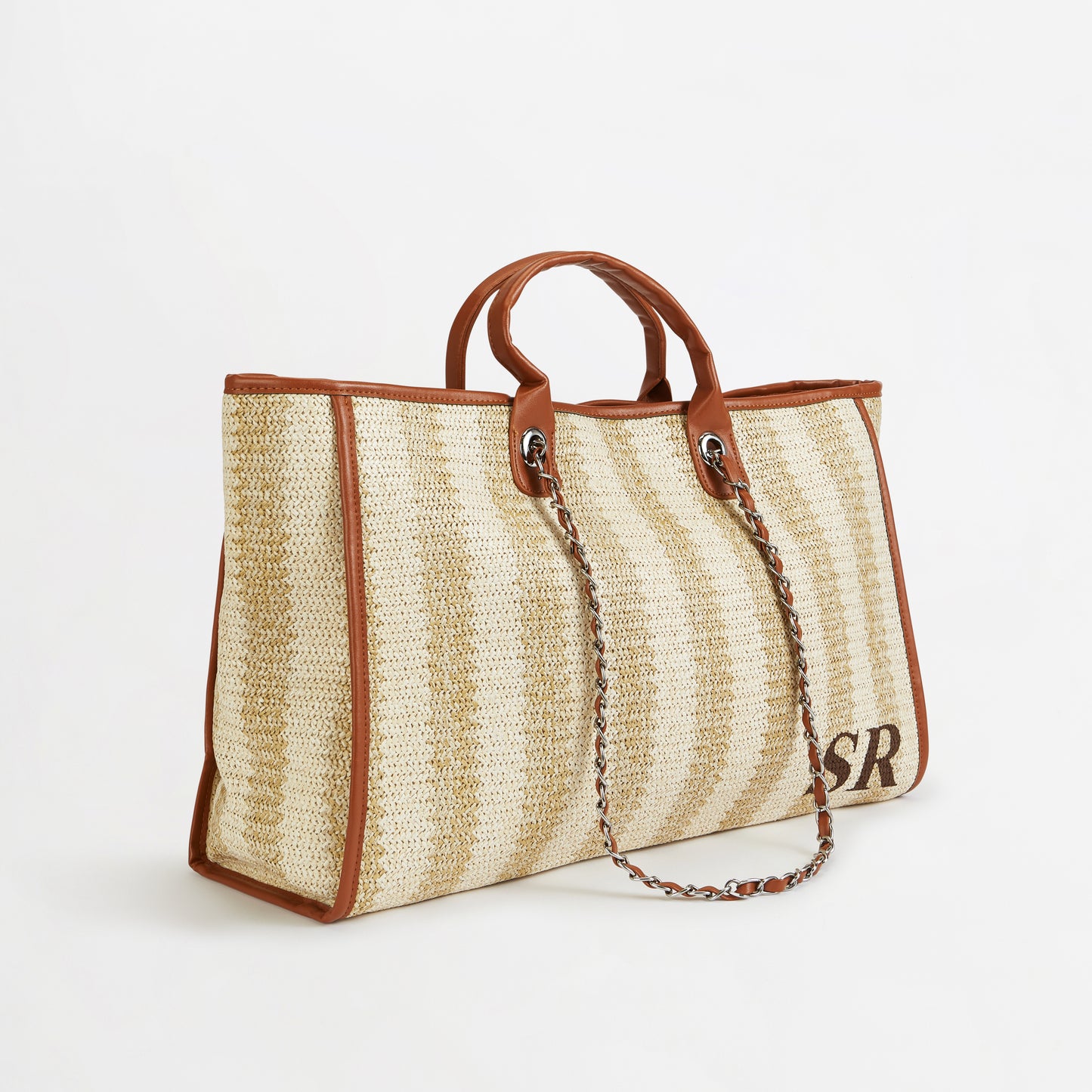 The Summer Stripe Tote - Cream - Jumbo