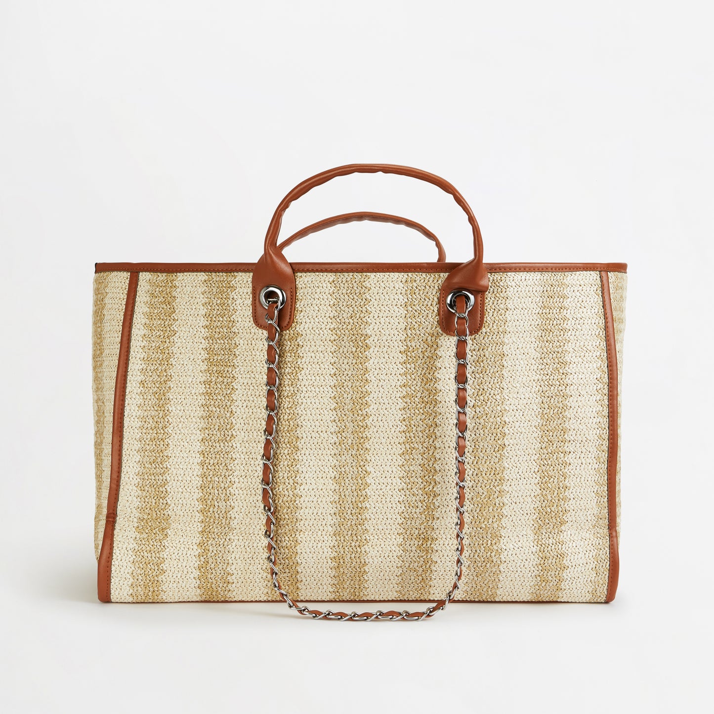 The Summer Stripe Tote - Cream - Jumbo