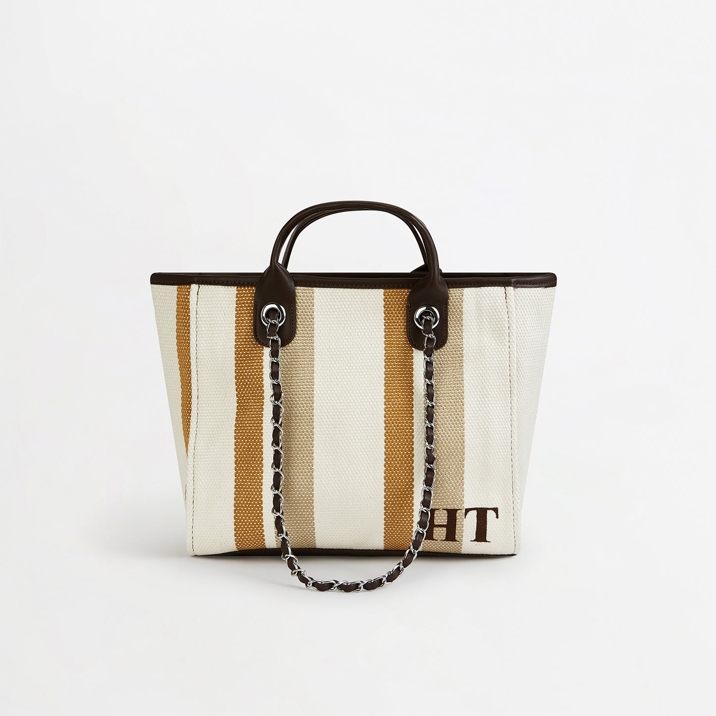 The Summer Stripe Tote - Cocoa - Medium