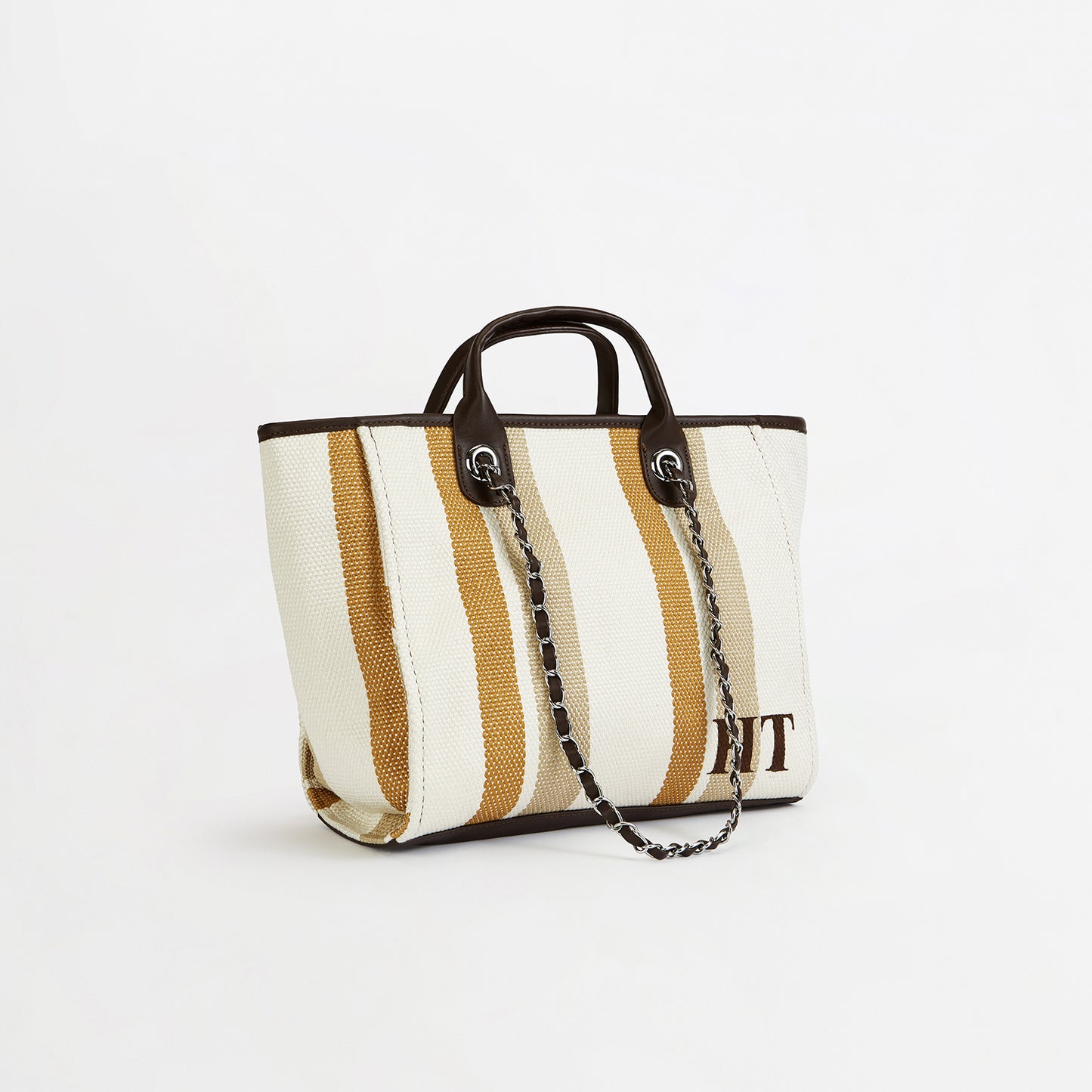 The Summer Stripe Tote - Cocoa - Medium