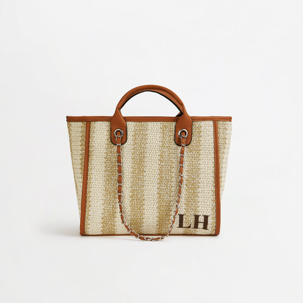 The Summer Stripe Tote - Cream - Medium