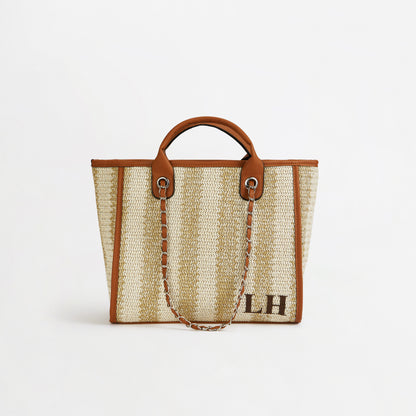 The Summer Stripe Tote - Cream - Medium