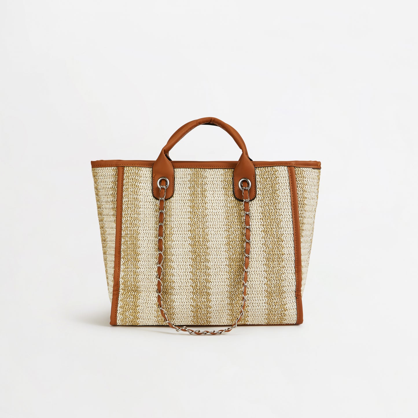 The Summer Stripe Tote - Cream - Medium