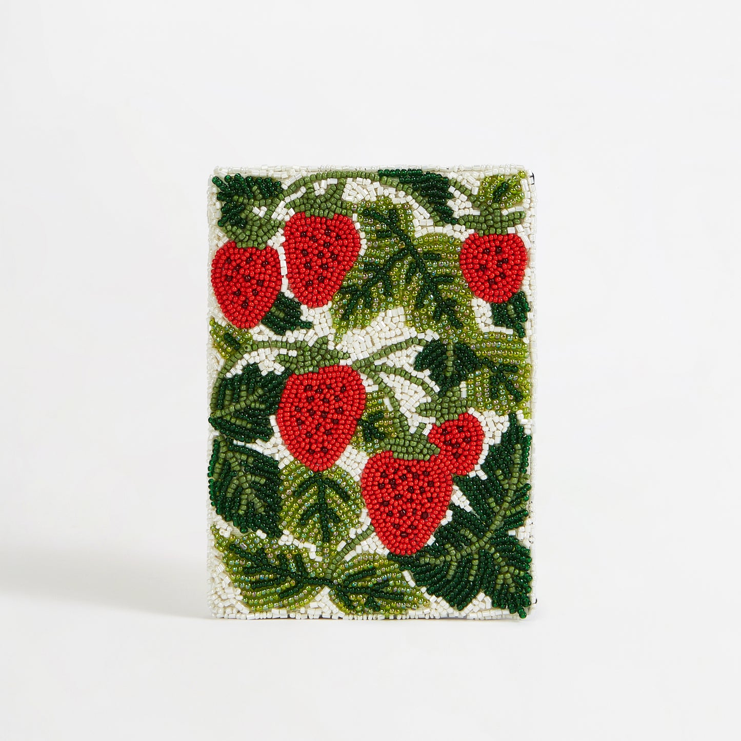 Beaded Passport Cover - Strawberry