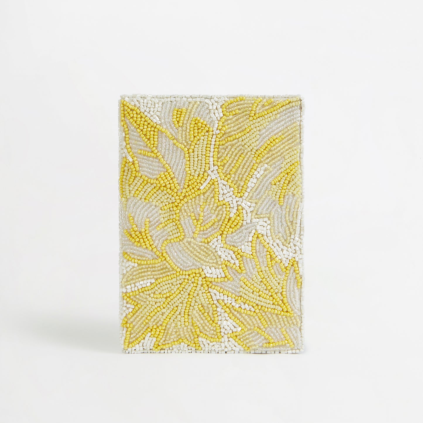 Beaded Passport Cover - Yellow Tropical