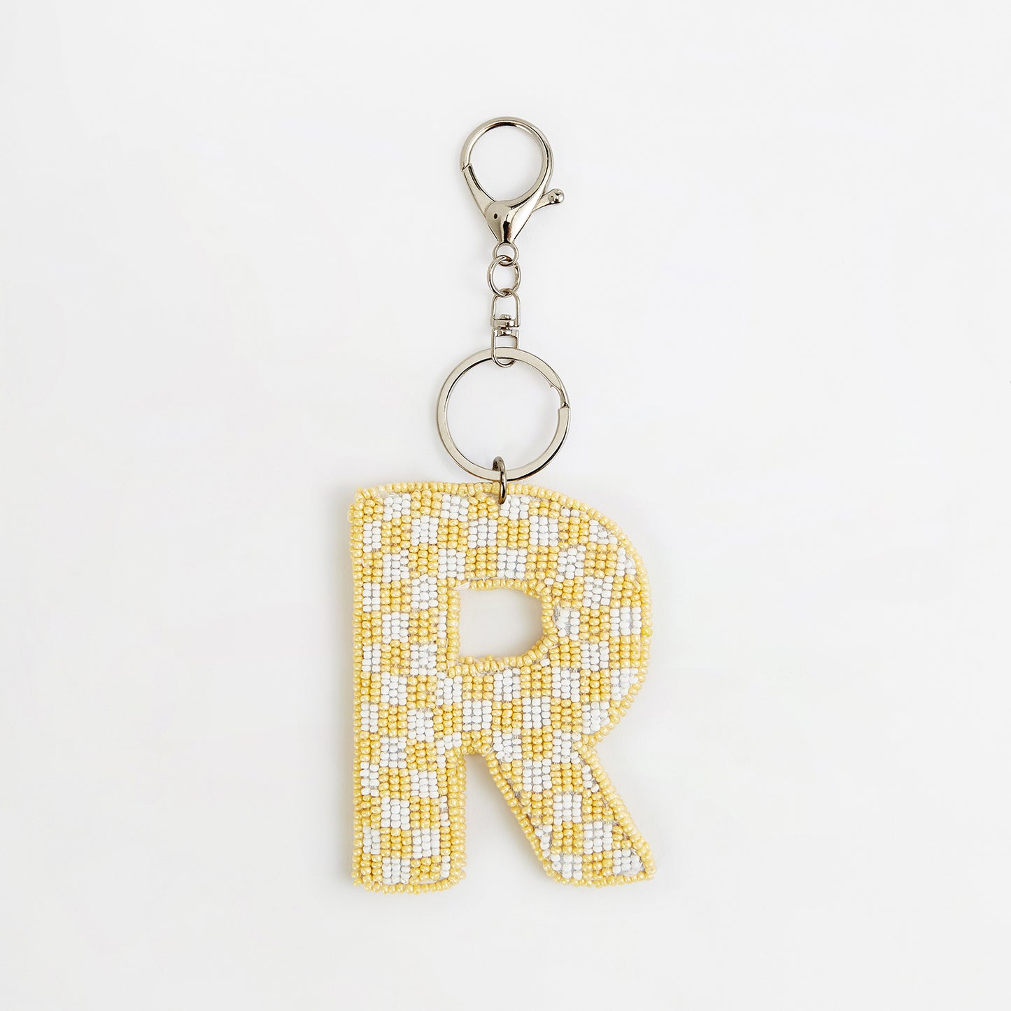 Personalised Hand-Beaded Letter Bag Charm