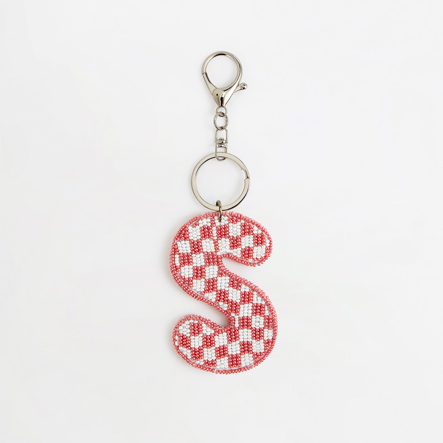 Personalised Hand-Beaded Letter Bag Charm