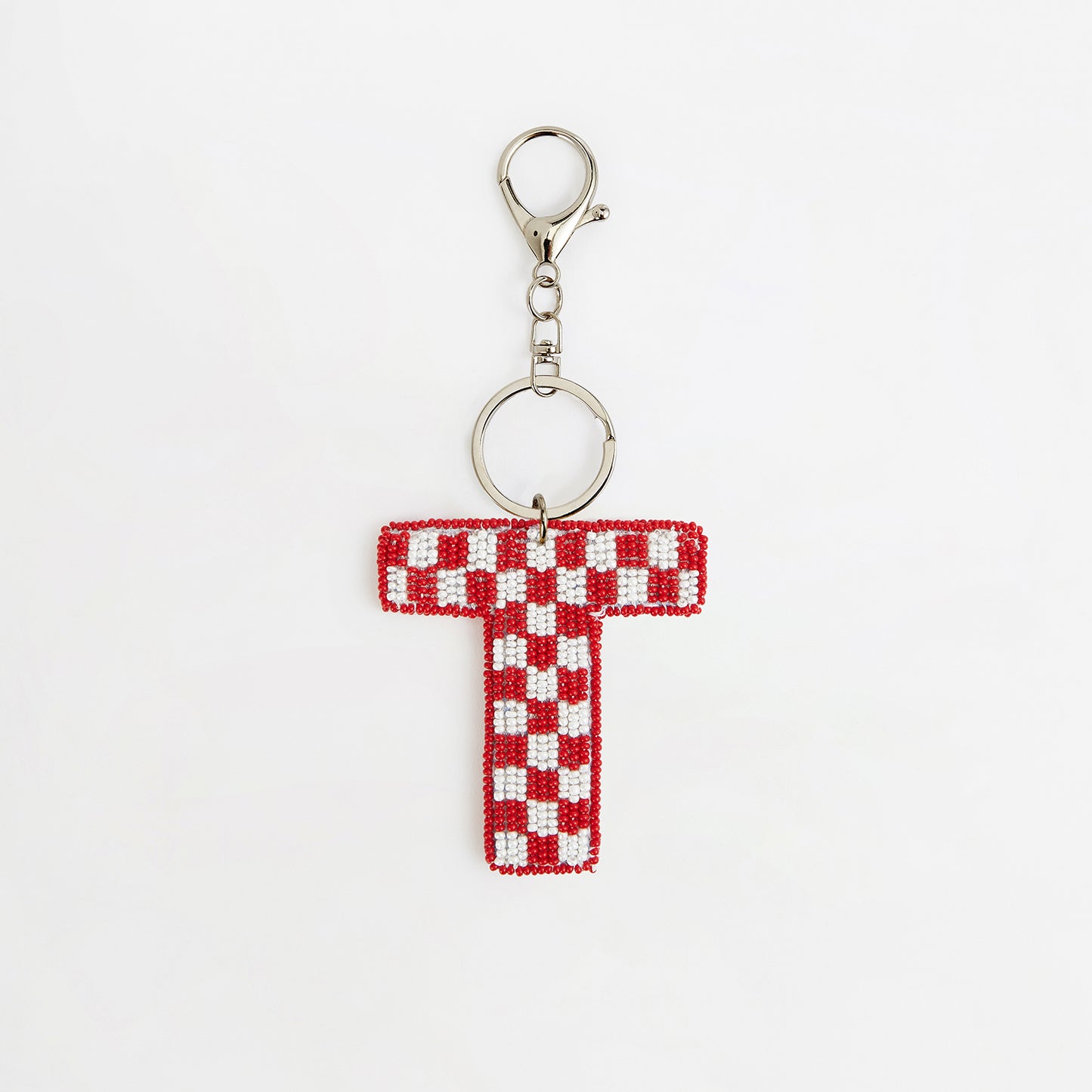 Personalised Hand-Beaded Letter Bag Charm
